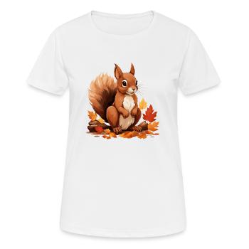 Petit écureuil - T-shirt respirant Femme - blanc - Devant - AI Model Female 172 dark (172cm)