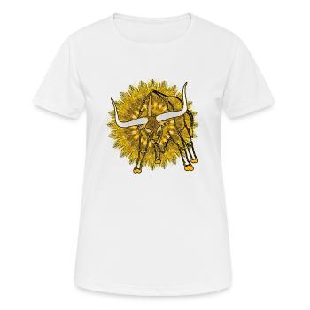 Kaleidoscope Longhorn 2023 12 - Women's Breathable T-Shirt - white - Front - AI Model Female 172 dark (172cm)