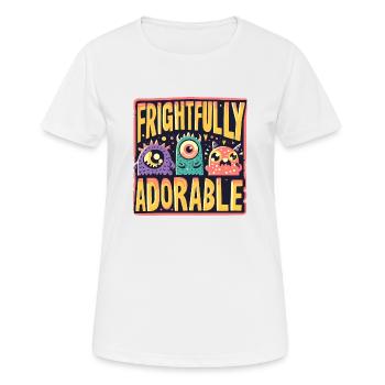 FRIGHTFULLY ADORABLE - Women's Breathable T-Shirt - white - Front - AI Model Female 172 dark (172cm)