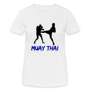 muay thai - Frauen T-Shirt atmungsaktiv - Weiß - Vorne - AI Model Female 172 dark (172cm)