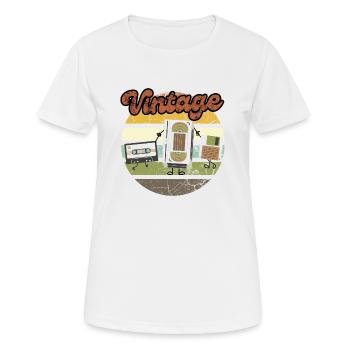 cassette audio dvd vintage - T-shirt respirant Femme - blanc - Devant - AI Model Female 172 dark (172cm)
