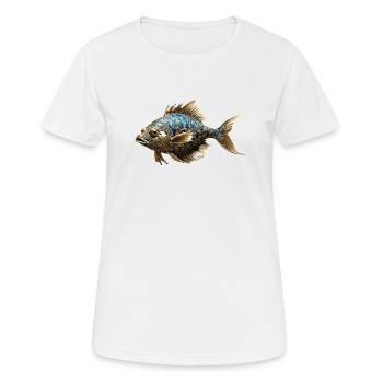 Küstendeern barocker Fisch - Frauen T-Shirt atmungsaktiv - Weiß - Vorne - AI Model Female 172 dark (172cm)