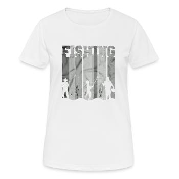 fisch, fisch, angeln, see, meer, angeln, fauna, exotisch - Frauen T-Shirt atmungsaktiv - Weiß - Vorne - AI Model Female 172 dark (172cm)