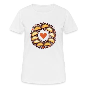 Taco Mardi amour - T-shirt respirant Femme - blanc - Devant - AI Model Female 172 dark (172cm)