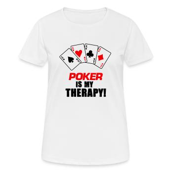 poker therapie - Frauen T-Shirt atmungsaktiv - Weiß - Vorne - AI Model Female 172 dark (172cm)