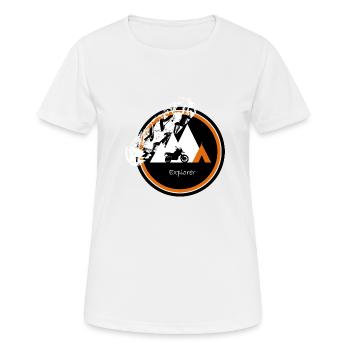 Pilote d’aventure Dualsport Explorer - T-shirt respirant Femme - blanc - Devant - AI Model Female 172 dark (172cm)