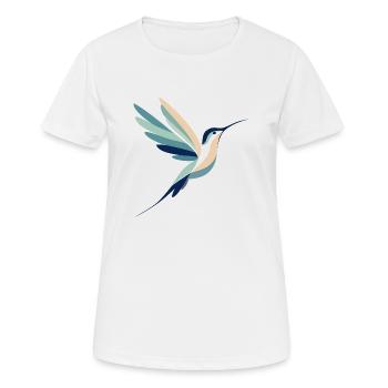Kolibri im Flug - Frauen T-Shirt atmungsaktiv - Weiß - Vorne - AI Model Female 172 dark (172cm)