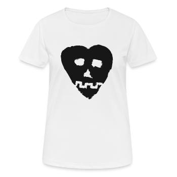 SkullHeart Logo Heart Black - Frauen T-Shirt atmungsaktiv - Weiß - Vorne - AI Model Female 172 dark (172cm)