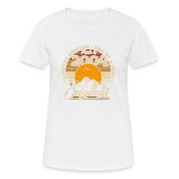 Made in 2004 Geburtstagsgeschenk 2004 Retro 2004 - Frauen T-Shirt atmungsaktiv - Weiß - Vorne - AI Model Female 172 dark (172cm)