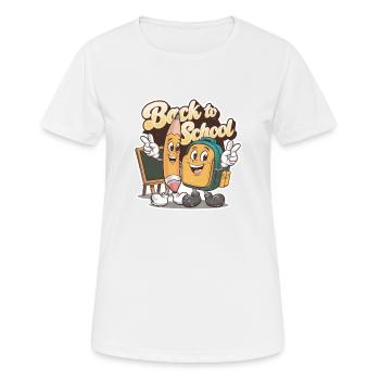 Zurück zur Schule - Frauen T-Shirt atmungsaktiv - Weiß - Vorne - AI Model Female 172 dark (172cm)