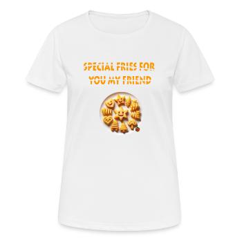 SPECIAL FRIES - Women's Breathable T-Shirt - white - Front - AI Model Female 172 dark (172cm)