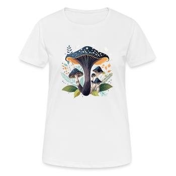 Champignon fantaisie - T-shirt respirant Femme - blanc - Devant - AI Model Female 172 dark (172cm)