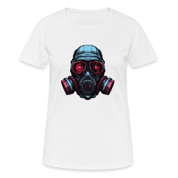 Gasmaske - Frauen T-Shirt atmungsaktiv - Weiß - Vorne - AI Model Female 172 dark (172cm)