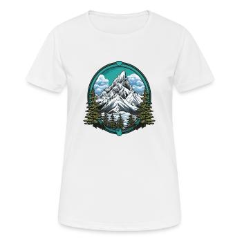 Monts de Berge - T-shirt respirant Femme - blanc - Devant - AI Model Female 172 dark (172cm)