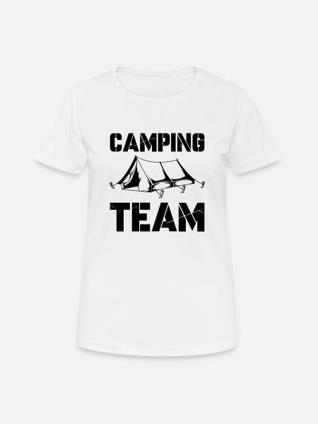 L’équipe du camping - T-shirt respirant Femme - blanc
