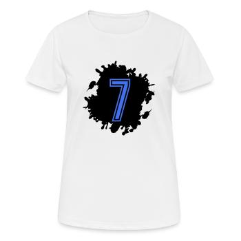 fleck 7 - Frauen T-Shirt atmungsaktiv - Weiß - Vorne - AI Model Female 172 dark (172cm)