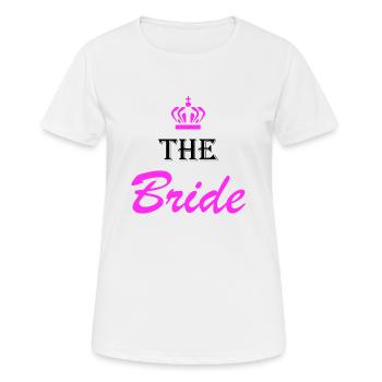 The Bride Team Design - Women's Breathable T-Shirt - white - Front - AI Model Female 172 dark (172cm)