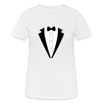 Smoking de fête vintage - T-shirt respirant Femme - blanc - Devant - AI Model Female 172 dark (172cm)