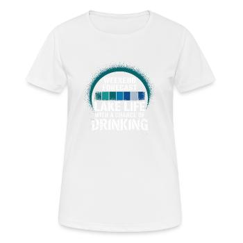 Week-end plein d’amour du lac - T-shirt respirant Femme - blanc - Devant - AI Model Female 172 dark (172cm)