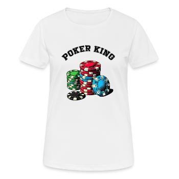 Poker King - Frauen T-Shirt atmungsaktiv - Weiß - Vorne - AI Model Female 172 dark (172cm)