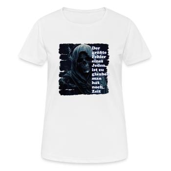 Time is our most precious asset. - Women's Breathable T-Shirt - white - Front - AI Model Female 172 dark (172cm)