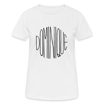 Dominique - T-shirt respirant Femme - blanc - Devant - AI Model Female 172 dark (172cm)
