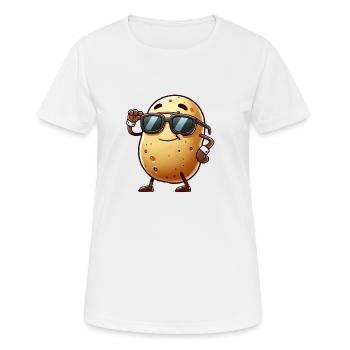 Potato Comic - Women's Breathable T-Shirt - white - Front - AI Model Female 172 dark (172cm)