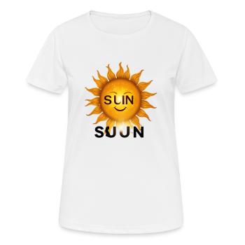 Soleil - T-shirt respirant Femme - blanc - Devant - AI Model Female 172 dark (172cm)