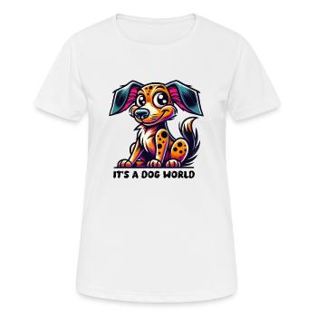 Chien Chien - T-shirt respirant Femme - blanc - Devant - AI Model Female 172 dark (172cm)