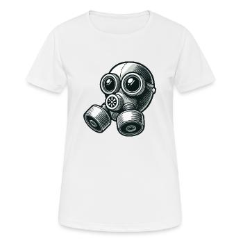 masque à gaz - T-shirt respirant Femme - blanc - Devant - AI Model Female 172 dark (172cm)