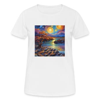 Le bruit du soleil - T-shirt respirant Femme - blanc - Devant - AI Model Female 172 dark (172cm)