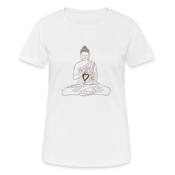 Auszeit - Frauen T-Shirt atmungsaktiv - Weiß - Vorne - AI Model Female 172 dark (172cm)