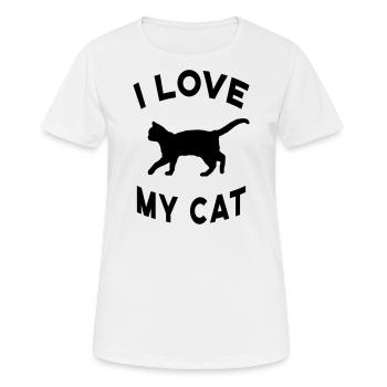 Chat Chats Chat Ami Chat Dame ChatOn - T-shirt respirant Femme - blanc - Devant - AI Model Female 172 dark (172cm)