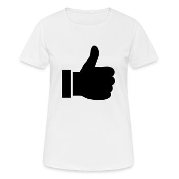 like symbol - Women's Breathable T-Shirt - white - Front - AI Model Female 172 dark (172cm)