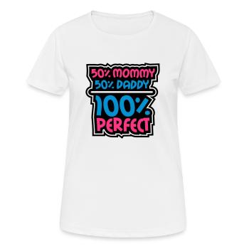 100 Procent Perfect - T-shirt respirant Femme - blanc - Devant - AI Model Female 172 dark (172cm)