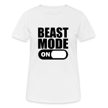Beast Mode On - Women's Breathable T-Shirt - white - Front - AI Model Female 172 dark (172cm)
