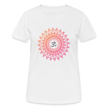 Om Mandala - Yoga Meditation Hatha Kundalini Yin - Frauen T-Shirt atmungsaktiv - Weiß - Vorne - AI Model Female 172 dark (172cm)