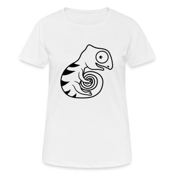 leguan chamaeleon - Frauen T-Shirt atmungsaktiv - Weiß - Vorne - AI Model Female 172 dark (172cm)