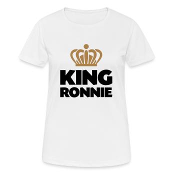 King ronnie name thing crown - Women's Breathable T-Shirt - white - Front - AI Model Female 172 dark (172cm)