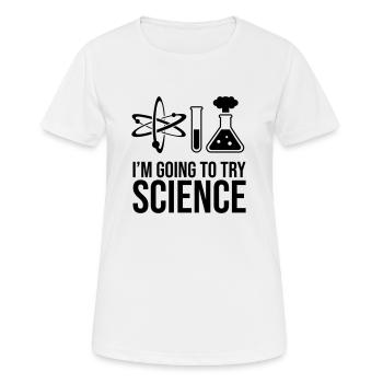science - T-shirt respirant Femme - blanc - Devant - AI Model Female 172 dark (172cm)