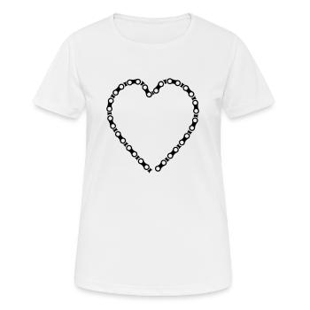 Bicycle chain - Women's Breathable T-Shirt - white - Front - AI Model Female 172 dark (172cm)