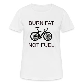 Fahrrad fahren | Nachhaltigkeit - Frauen T-Shirt atmungsaktiv - Weiß - Vorne - AI Model Female 172 dark (172cm)