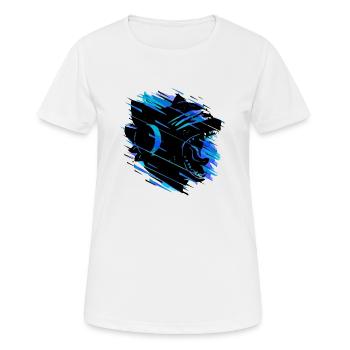 Monstercat Blue Mix - Frauen T-Shirt atmungsaktiv - Weiß - Vorne - AI Model Female 172 dark (172cm)