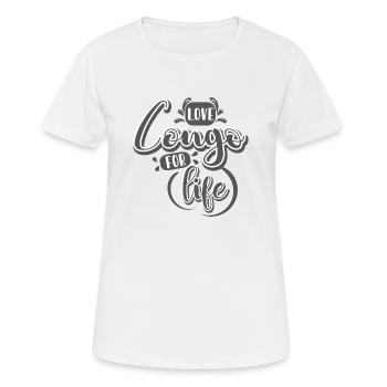 Love Congo For Life - Frauen T-Shirt atmungsaktiv - Weiß - Vorne - AI Model Female 172 dark (172cm)