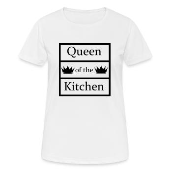 Cuisine cuisine cuisine cuisine Food Kitchen - T-shirt respirant Femme - blanc - Devant - AI Model Female 172 dark (172cm)