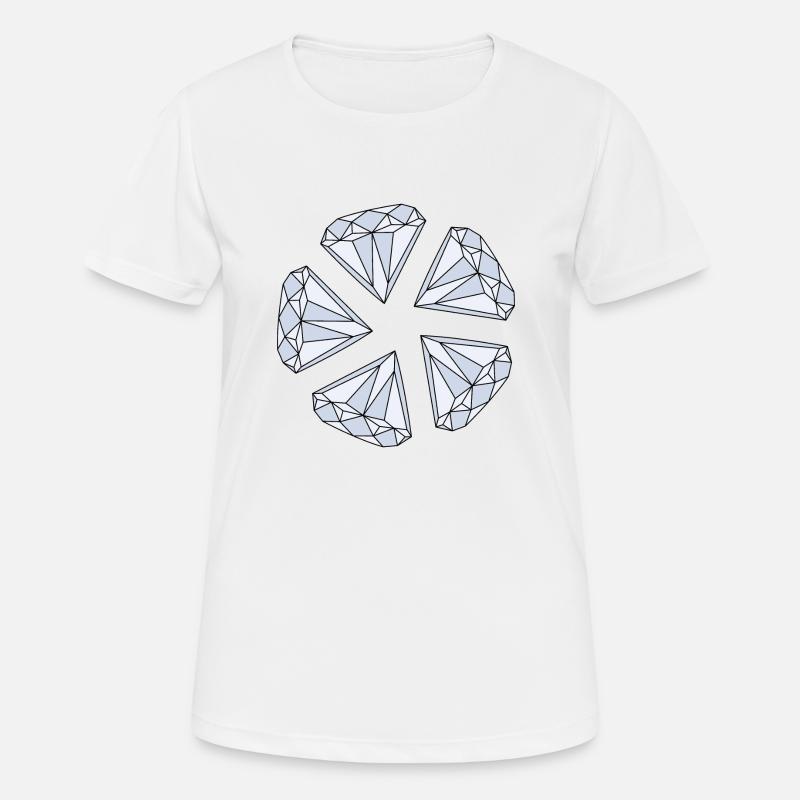 Diamond (diamond) - Women's Breathable T-Shirt - white