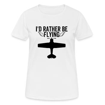 Je préfère voler - T-shirt respirant Femme - blanc - Devant - AI Model Female 172 dark (172cm)