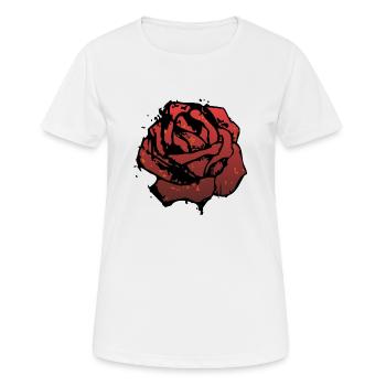 rose fleur - T-shirt respirant Femme - blanc - Devant - AI Model Female 172 dark (172cm)