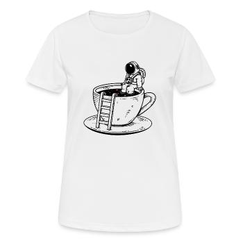 Coffee cosmos - T-shirt respirant Femme - blanc - Devant - AI Model Female 172 dark (172cm)