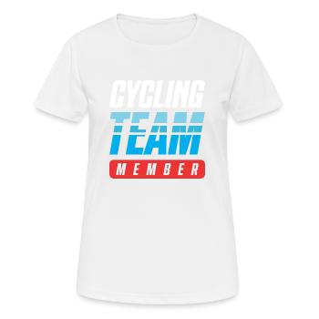 Cycling Team - Frauen T-Shirt atmungsaktiv - Weiß - Vorne - AI Model Female 172 dark (172cm)
